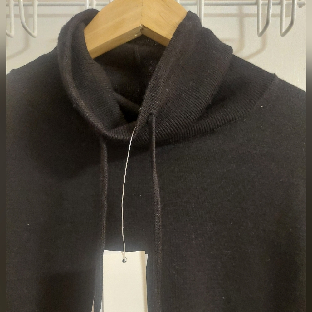 Black Turtleneck Women's Sweater - Picture 2 of 6
